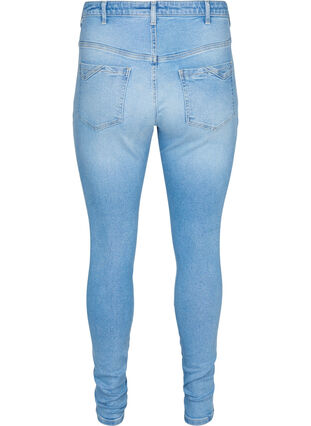 Super slim Amy jeans med markante sømmer, Light blue, Packshot image number 1
