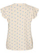 Ermel&oslash;s bluse med heklekant og volangdetaljer, Beige, Packshot image number 1
