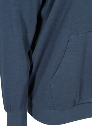 Hettegenser med lomme, Black Iris, Packshot image number 3