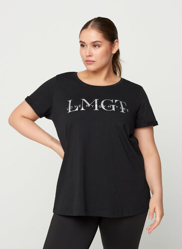 T-skjorte til trening med print, Black LMGT, Model image number 0