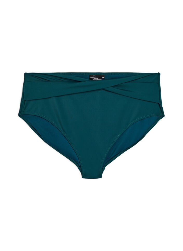 Bikinitruser med omslagsdetaljer, Gr&oslash;nn, Packshot