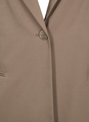 FLASH - Enkel blazer med knapp, Walnut, Packshot image number 2