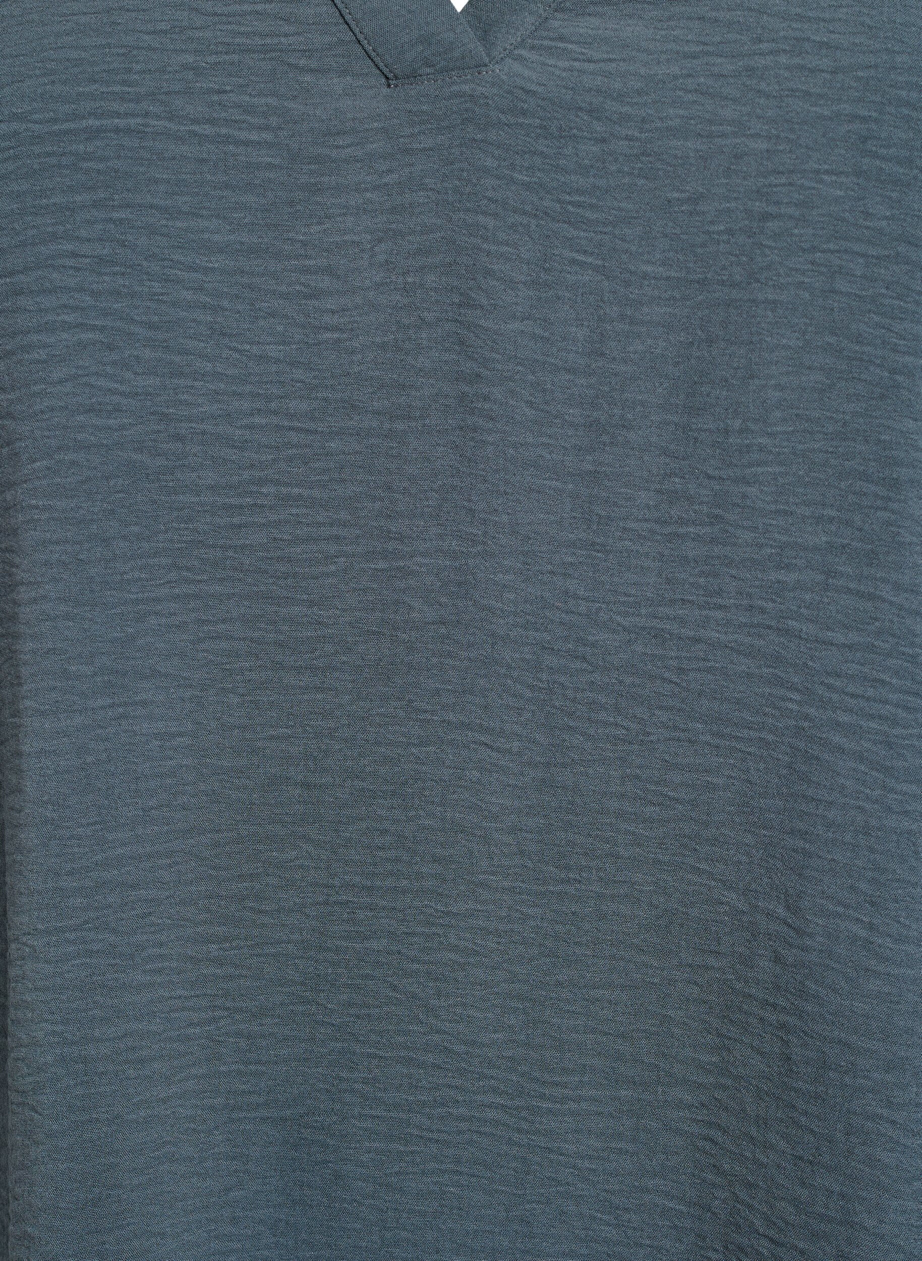 Zizzi Bluse med 3/4 ermer, Gr&oslash;nn, Packshot image number 2