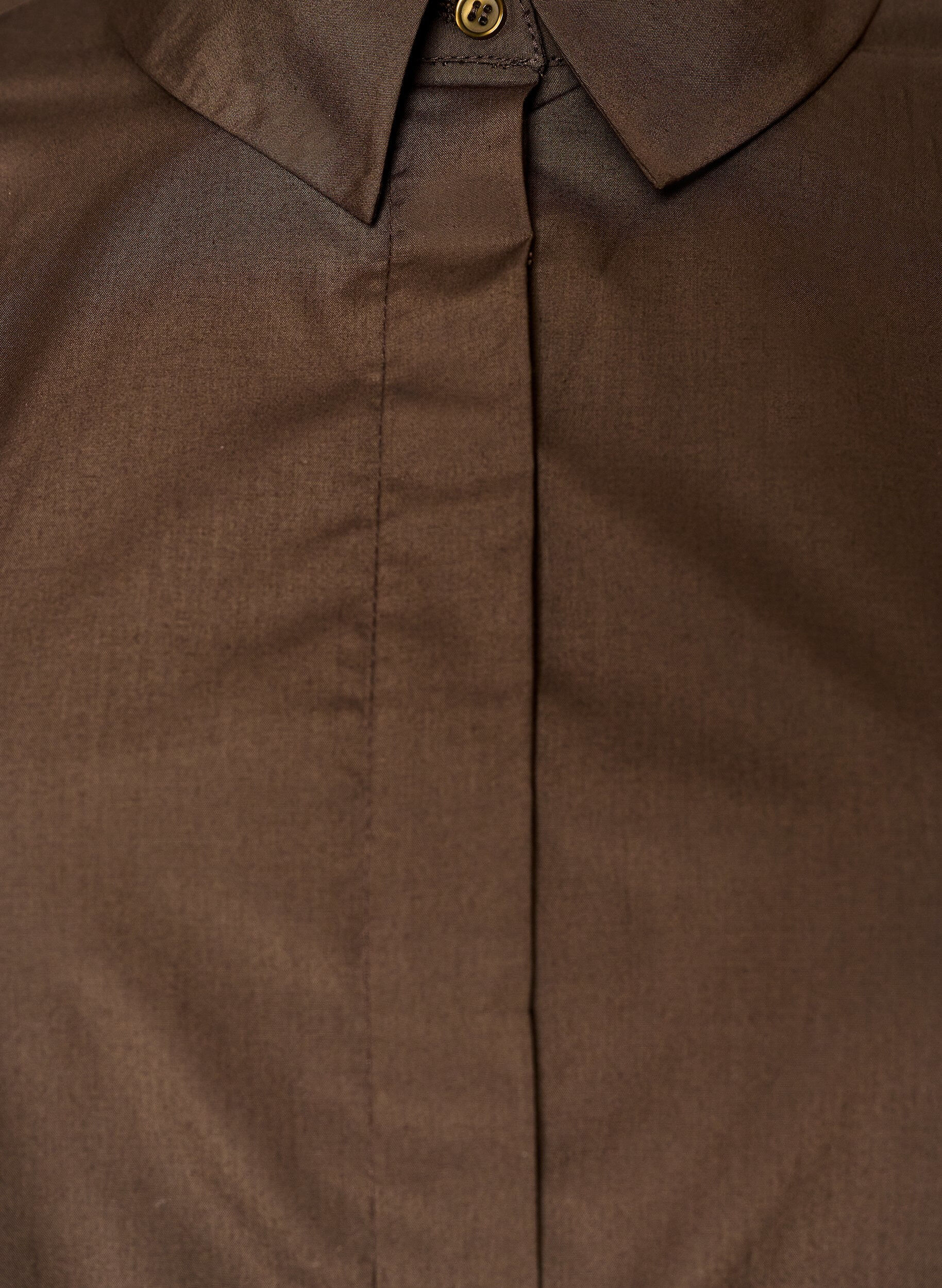 ZizziSkjorte med dekorativ detalj p&aring; ryggen, Brun, Packshot image number 2