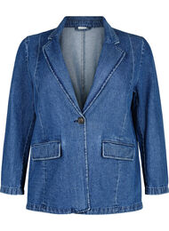 Denimblazer med lommer, Blue Denim