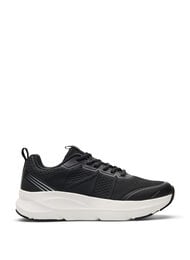 Wide fit - Komfortable sneakers med støtabsorberende såle, Black