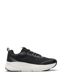 Wide fit - Komfortable sneakers med støtabsorberende såle, Svart Wide fit - Komfortable sneakers med støtabsorberende såle