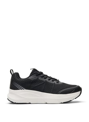 Zizzi Wide fit - Komfortable sneakers med støtabsorberende såle, Black, Packshot image number 0