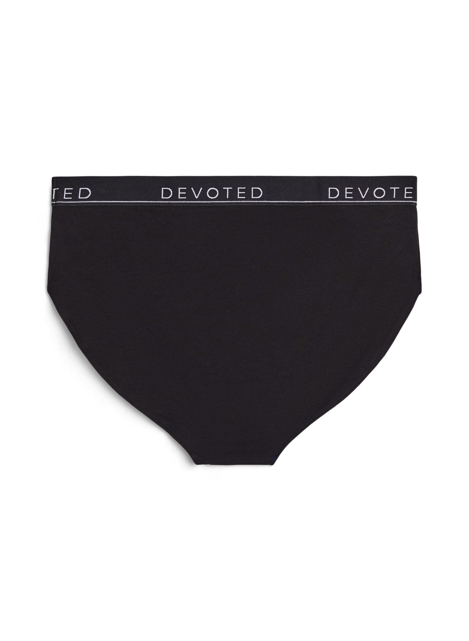 Zizzi Bomullstruse med en normal h&oslash;yde p&aring; livet, Svart, Packshot image number 1