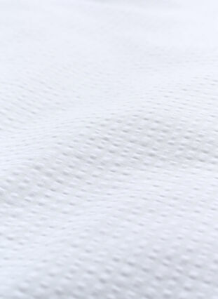 Rutete sengesett i bomull, White/White Check, Packshot image number 3