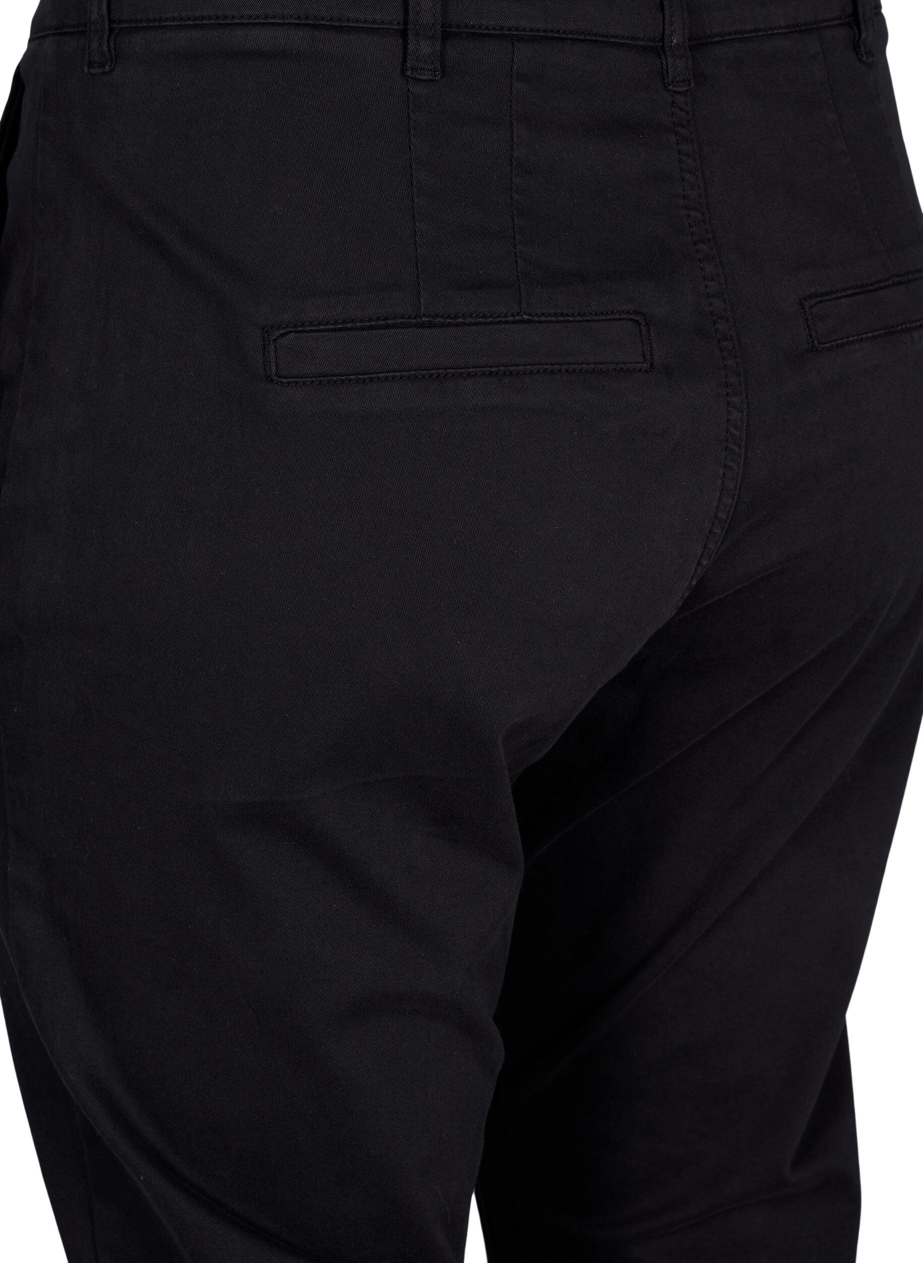 Zizzi Chinos i bomull, Black, Packshot image number 3
