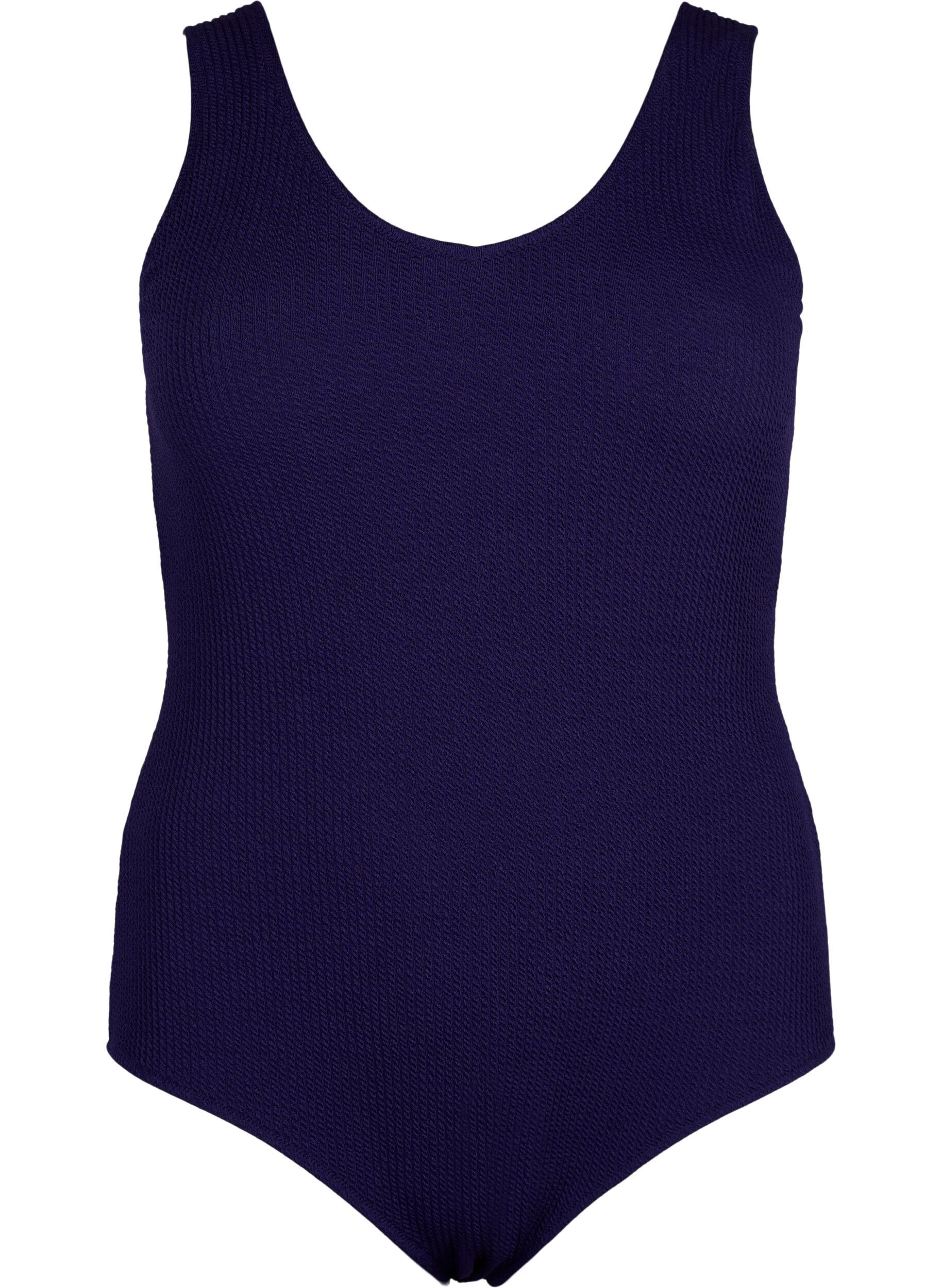 Zizzi Badedrakt med kryssdetaljer p&aring; ryggen, Astral Aura, Packshot image number 0