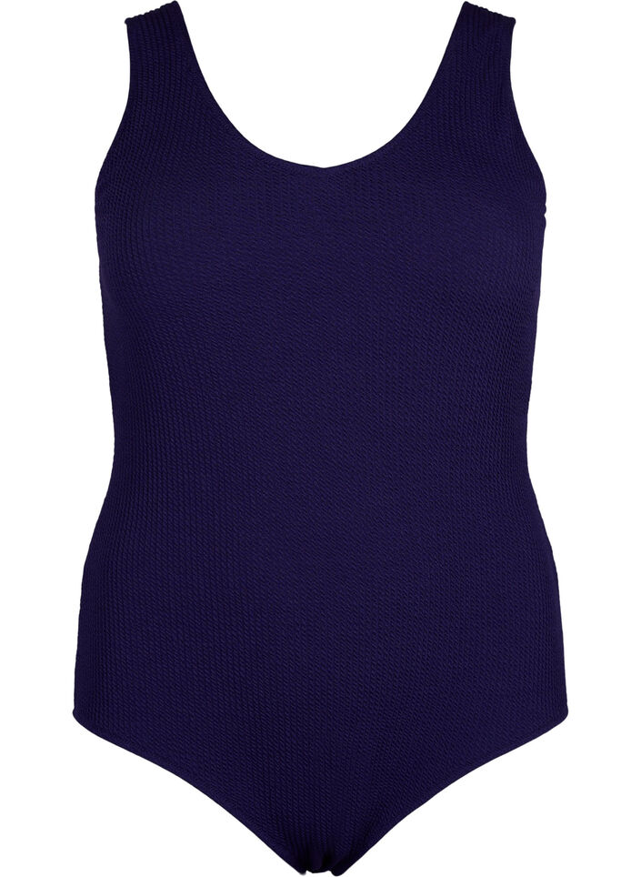 Badedrakt med kryssdetaljer på ryggen, Astral Aura, Packshot image number 0