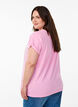 Kortermet T-skjorte i bomullsblanding, Rosa, Model image number 2