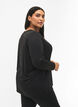 Langermet treningsbluse med struktur, Black, Model image number 1