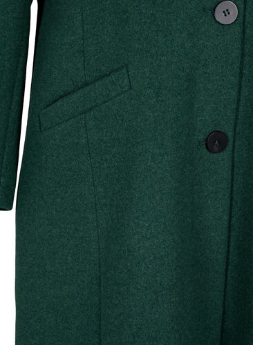 Kåpe med knapper og lommer, Trekking Green Mel, Packshot image number 3