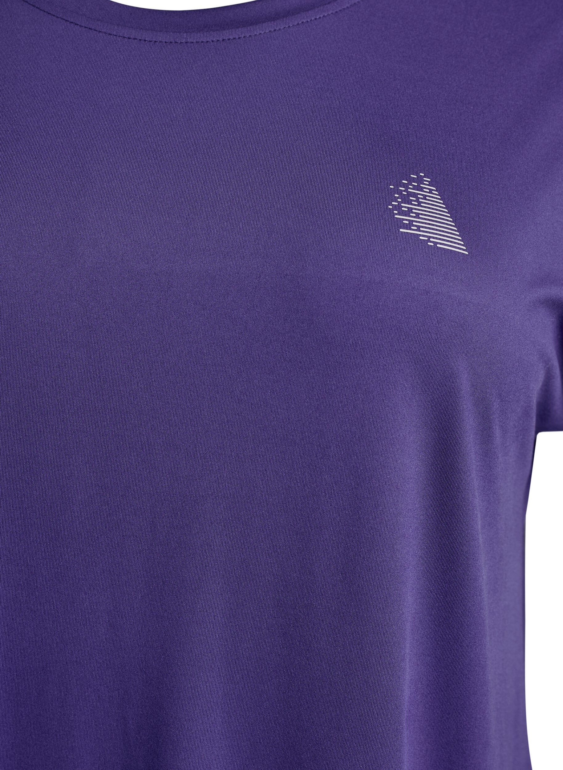 ZizziLang trengings T-skjorte, Lilla, Packshot image number 2