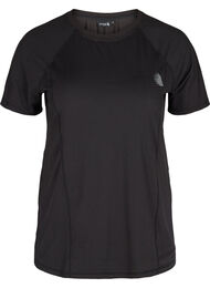 T-skjorte til trening med refleksdetaljer, Black