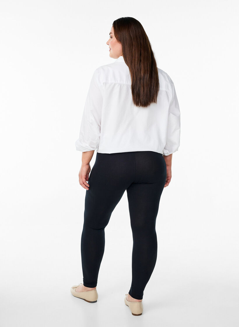Basis leggings i viskose, Svart, Model image number 2