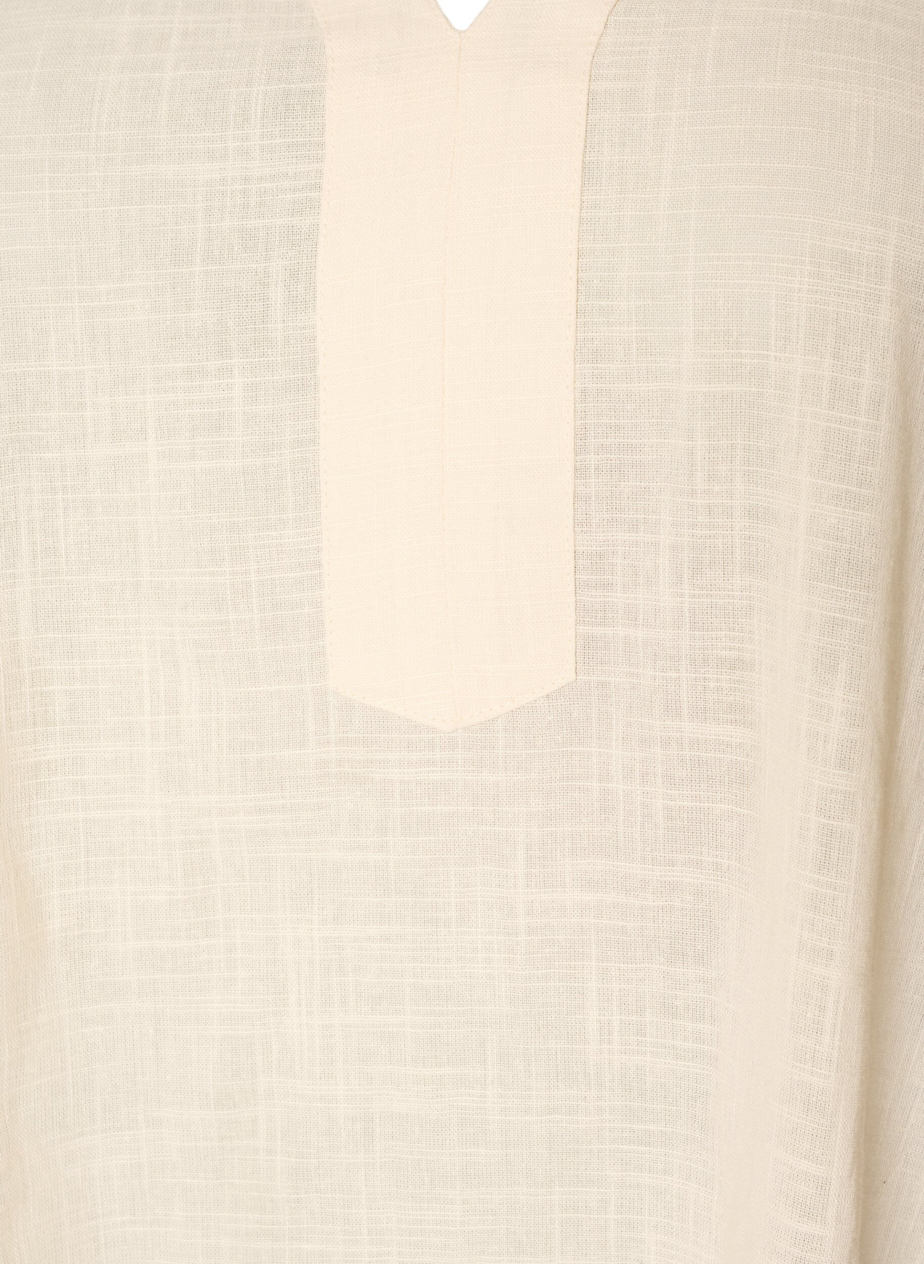 ZizziBomullstunika med V-hals, Vanilje, Packshot image number 2