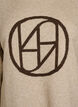 Genser med logo og kontraststriper, Beige, Packshot image number 2