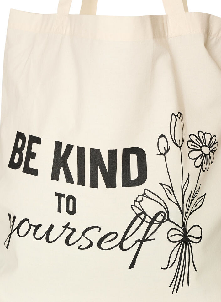 Tote bag med trykk, Svart, Packshot image number 2