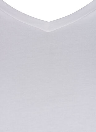 Zizzi Basis t-skjorte, Bright White, Packshot image number 2
