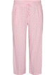 Pyjamabukse i &oslash;kologisk bomull med hullbroderi, Rosa, Packshot image number 0