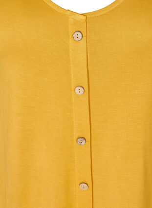 Viskosetopp med knapper, Golden Yellow, Packshot image number 2