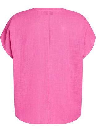 Zizzi FLASH - Løs bluse med cap-ermer, Rosa, Packshot image number 1