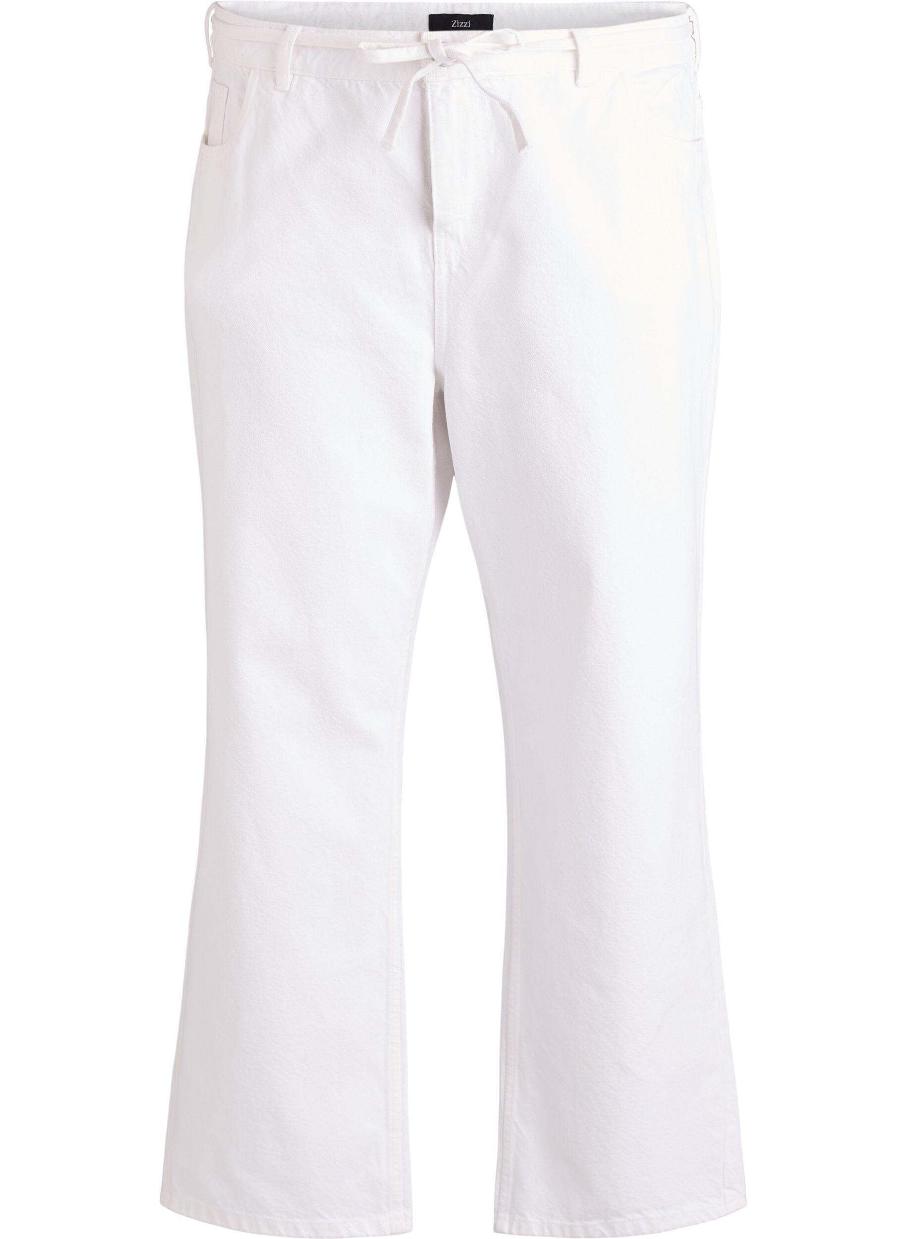 Straight fit jeans med knytebelte