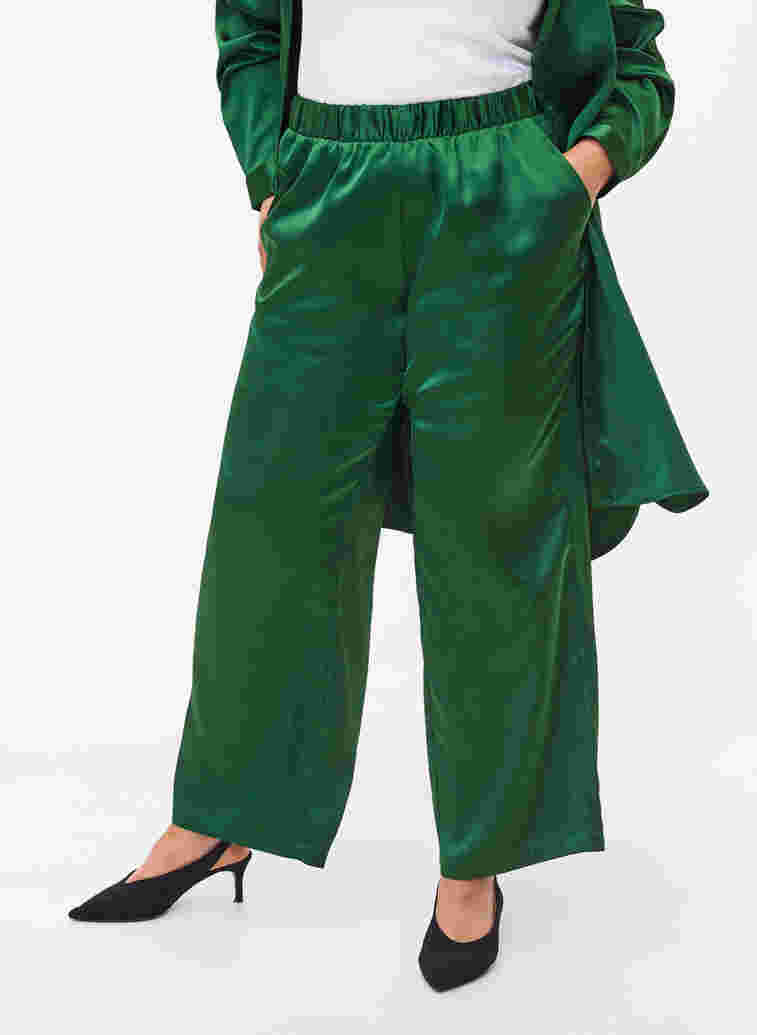 Løse bukser med lommer og strikkant, Formal Garden, Model image number 2