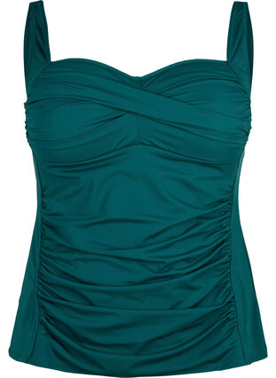 Zizzi Tankini med drapering, Grønn, Packshot image number 0