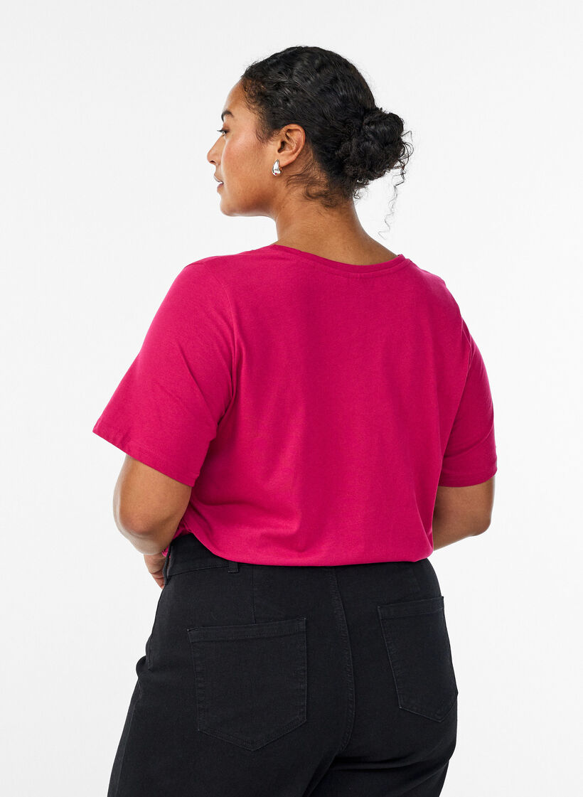 T-skjorte med trykk, R&oslash;d, Model image number 2