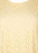 Knelang kjole med hullmønster og korte ermer, Gul, Packshot image number 2