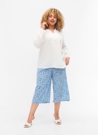 Culottebukser med mønster, Blue Small Flower, Model