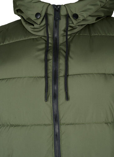 Lang vest med hette og lommer, Forest Night, Packshot image number 2