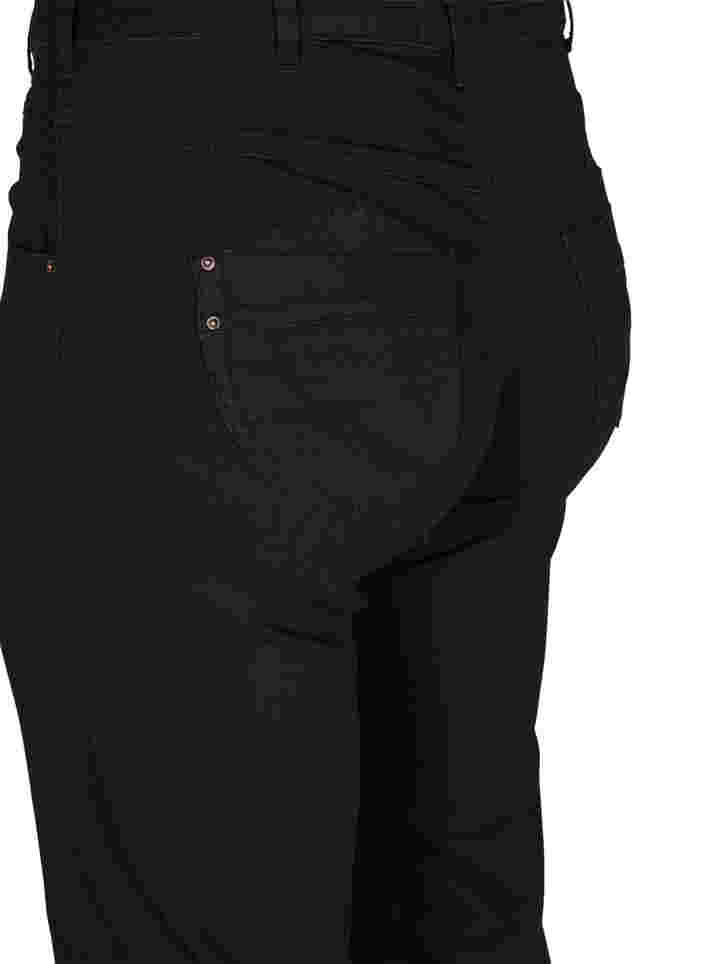 Regular fit Gemma jeans med høyt liv, Black, Packshot image number 3