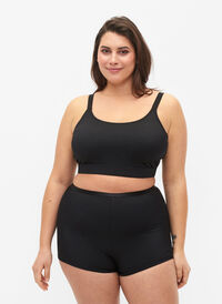 Ensfarget bikinishorts, Black, Model
