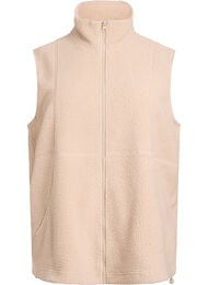 Teddyvest med lommer, Beige