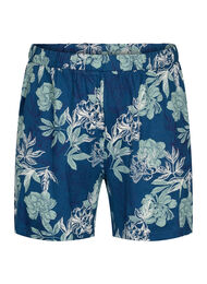 Løs pysjamas shorts med mønster, Insignia Blue AOP