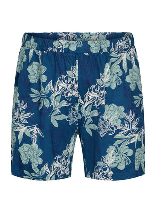 Løs pysjamas shorts med mønster, Insignia Blue AOP, Packshot image number 0