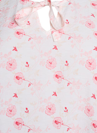 Zizzi Kort A-linjekjole med blomsterprint, Rosa, Packshot image number 2