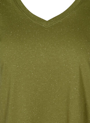 T-skjorte med v-hals, Green, Packshot image number 2