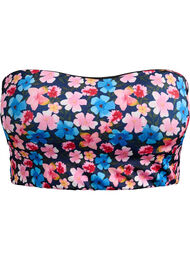 Blomstret bandeau bikinitopp, Multi Flower AOP