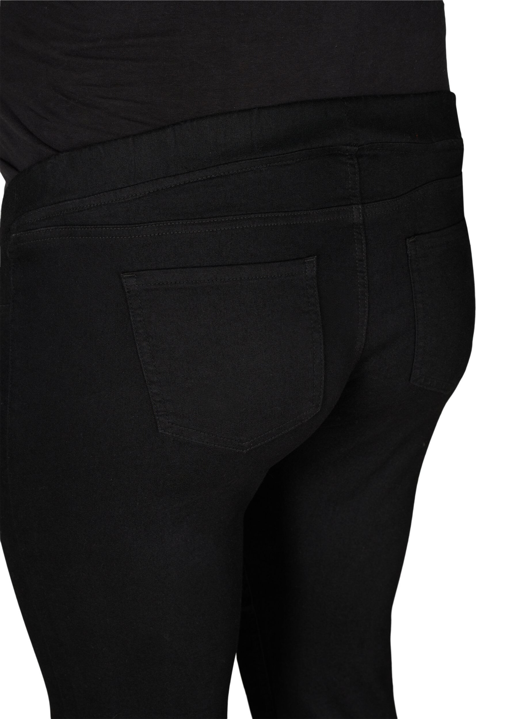 Zizzi Jeggings med baklommer til gravide, Black, Packshot image number 3