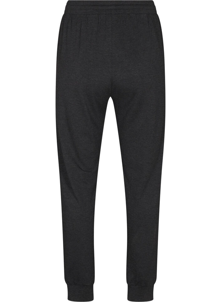 Jerseybukse med høy midje, Dark Grey Melange, Packshot image number 1