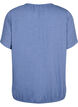 Melange Bluse med korte ermer, Moonlight Blue Mel., Packshot image number 1