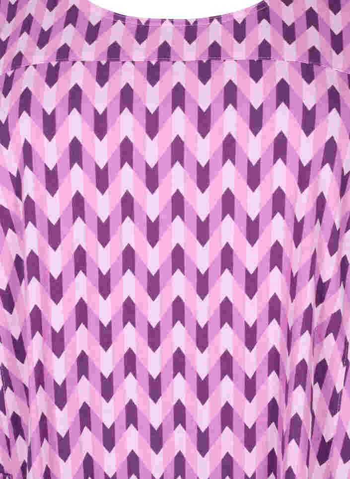 Kortermet bomullskjole med mønster, Graphic Color, Packshot image number 2
