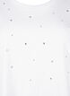T-skjorte i bomull med rhinestones, Bright White, Packshot image number 2